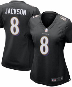 Lamar Jackson Baltimore Ravens Nike Womens Game Event Jersey - Black
