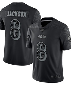 Lamar Jackson Baltimore Ravens RFLCTV Limited Jersey - Black