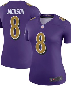 Lamar Jackson Baltimore Ravens Womens Color Rush Legend Player Jersey - Purple Nfl