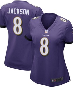 Lamar Jackson Baltimore Ravens Womens Game Player Jersey Purple Nfl