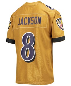 Lamar Jackson Baltimore Ravens Youth Inverted Game Jersey - Gold