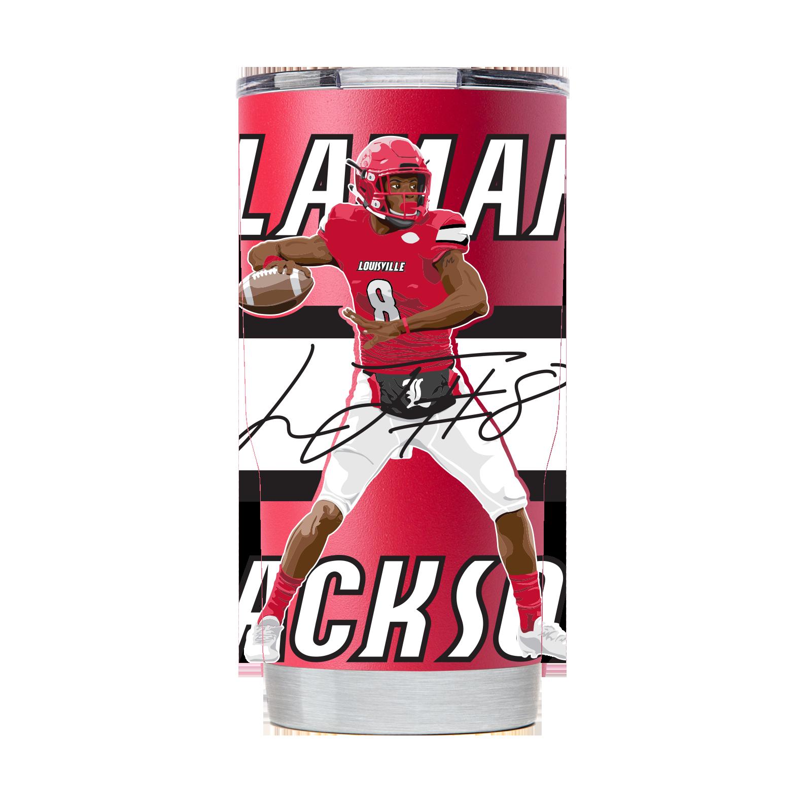 Lamar Jackson Red Tumbler - Vibrant Red Lamar Jackson Tumbler