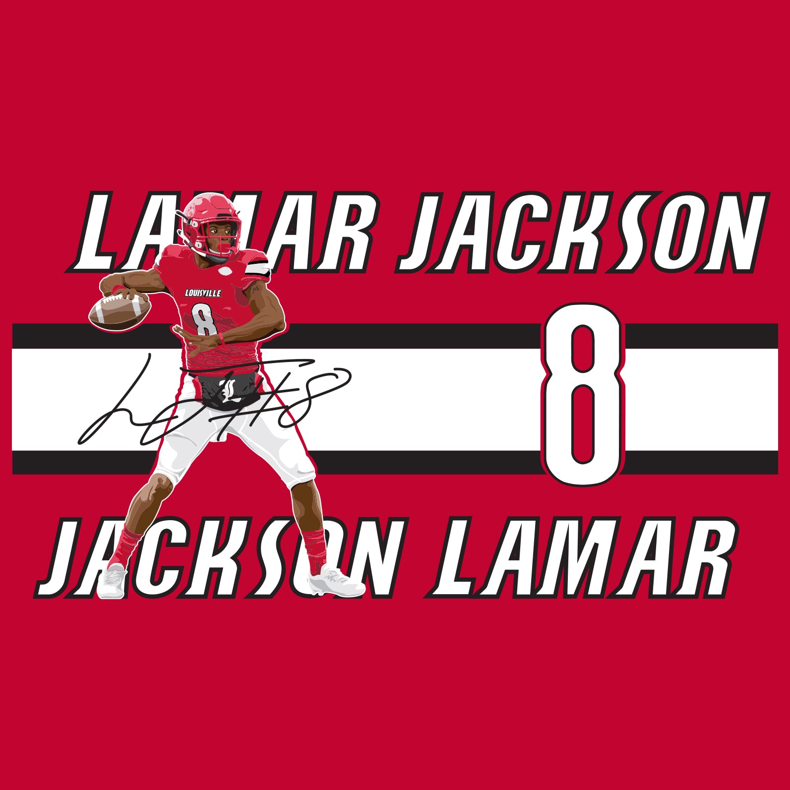 Lamar Jackson Red Tumbler - Vibrant Red Lamar Jackson Tumbler