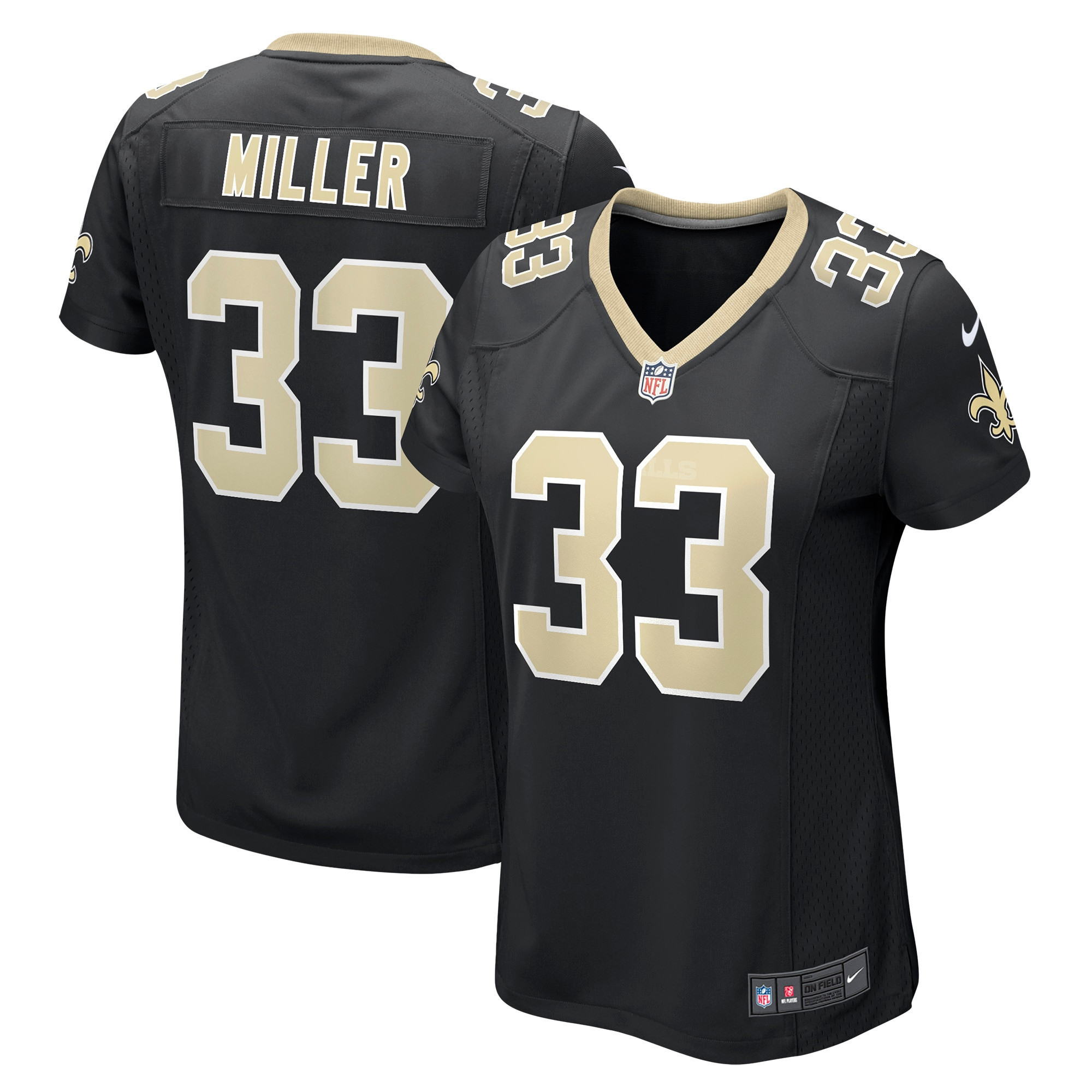 Lamar Miller New Orleans Saints Womens Game Jersey - Black Nfl