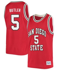 Lamont Butler 5 San Diego State Aztecs 2023 Basketball Jersey- Men Red