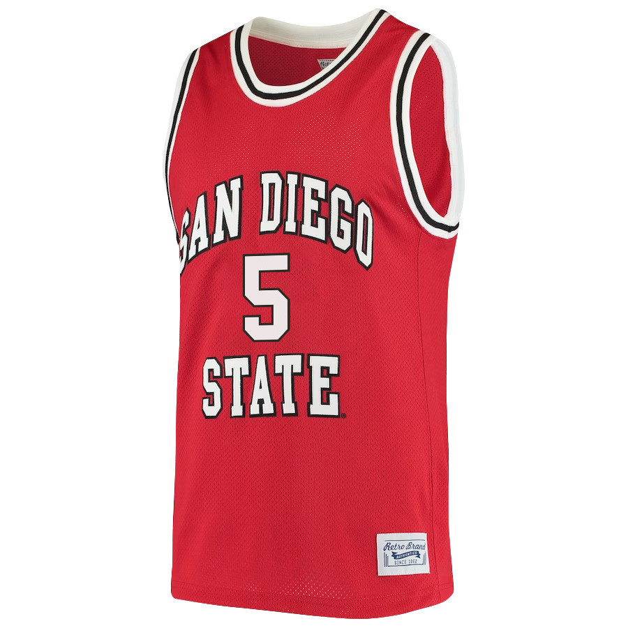 Lamont Butler 5 San Diego State Aztecs 2023 Basketball Jersey- Men Red