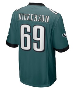Landon Dickerson 69 Philadelphia Eagles Game Player Jersey - Midnight Green