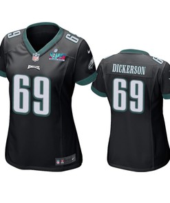 Landon Dickerson 69 Philadelphia Eagles Super Bowl LVII Black Game Jersey - Women