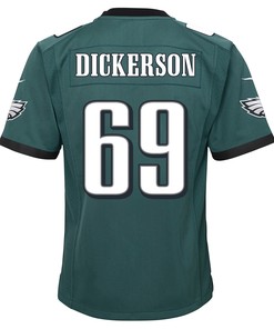 Landon Dickerson 69 Philadelphia Eagles Super Bowl LVII Champions 2 Stars 2 Stars Youth Game Jersey - Black