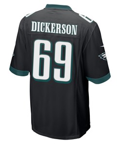 Landon Dickerson 69 Philadelphia Eagles Super Bowl LVII Champions 2 Stars Men Game Jersey - Black
