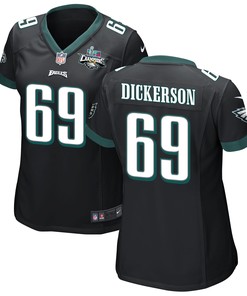 Landon Dickerson 69 Philadelphia Eagles Super Bowl LVII Champions 2 Stars Women Game Jersey - Black
