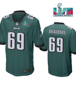 Landon Dickerson 69 Philadelphia Eagles Super Bowl LVII Game Player Men Jersey - Green