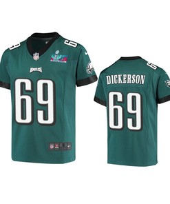 Landon Dickerson 69 Philadelphia Eagles Youth Super Bowl LVII Game Jersey - Green