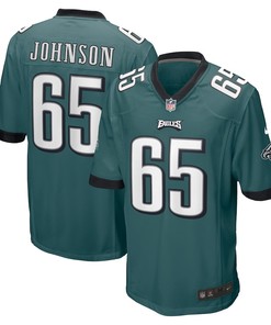 Lane Johnson 65 Philadelphia Eagles Game Jersey - Midnight Green