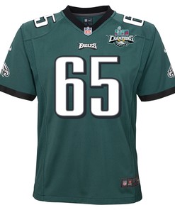 Lane Johnson 65 Philadelphia Eagles Super Bowl LVII Champions 2 Stars 2 Stars Youth Game Jersey - Black