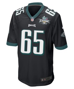 Lane Johnson 65 Philadelphia Eagles Super Bowl LVII Champions 2 Stars Men Game Jersey - Black