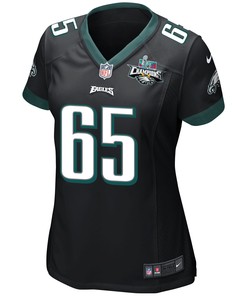 Lane Johnson 65 Philadelphia Eagles Super Bowl LVII Champions 2 Stars Women Game Jersey - Black