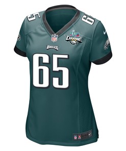 Lane Johnson 65 Philadelphia Eagles Super Bowl LVII Champions 2 Stars Women Game Jersey - Midnight Green