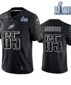 Lane Johnson 65 Philadelphia Eagles Super Bowl LVII Reflective Limited Jersey