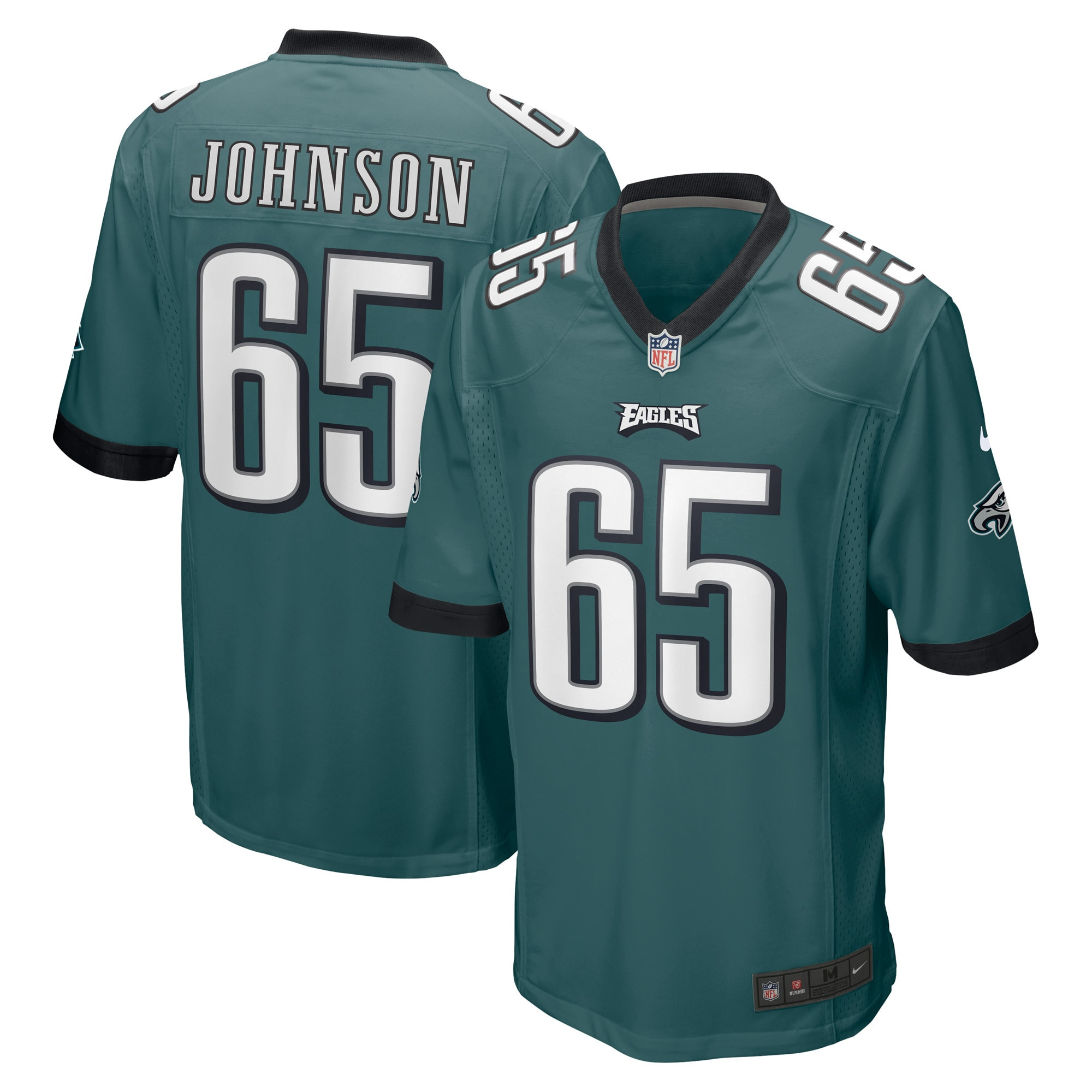 Lane Johnson Philadelphia Eagles Game Jersey - Midnight Green Nfl