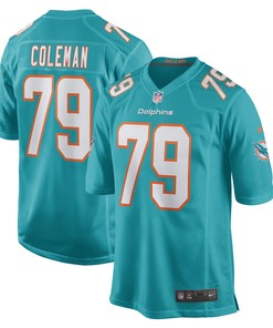 Larnel Coleman Miami Dolphins Game Jersey - Aqua Nfl