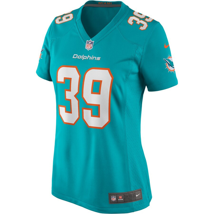 Larry Csonka 39 Miami Dolphins Women's Game Retired Player Jersey - Aqua