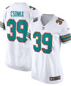 Larry Csonka 39 Miami Dolphins Women's Retired Player Jersey - White