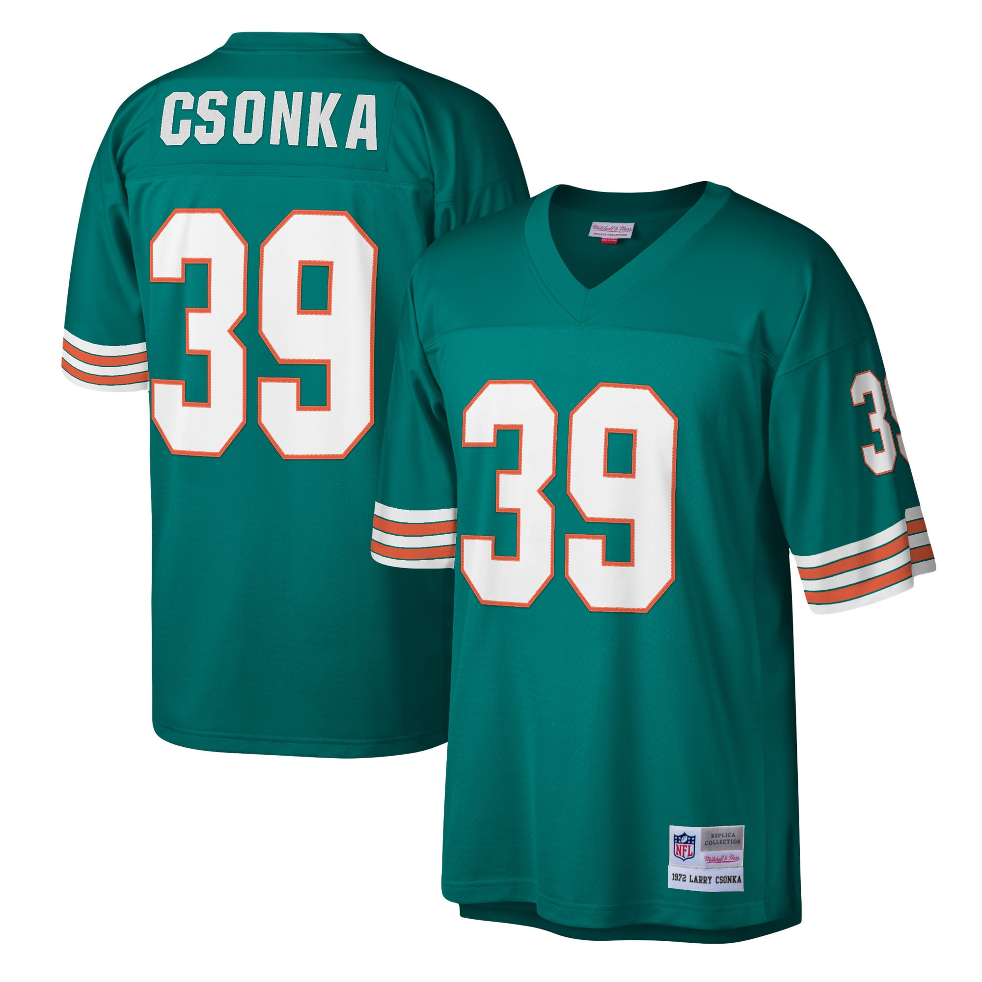 Larry Csonka Miami Dolphins Mitchell & Ness 1972 Legacy Replica Jersey - Aqua Nfl