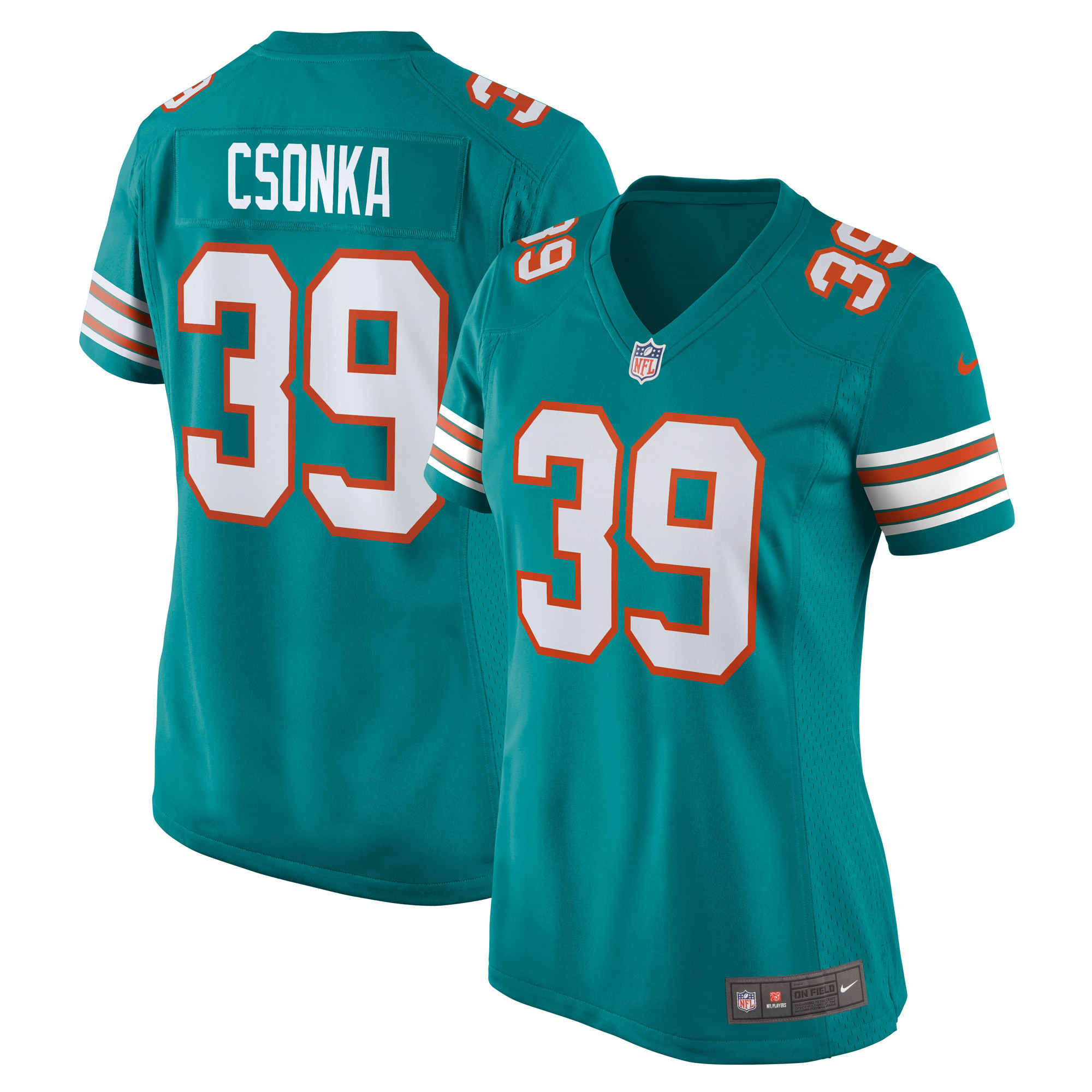 Larry Csonka Miami Dolphins Womens Retired Player Jersey Aqua Nfl
