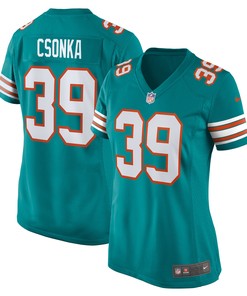 Larry Csonka Miami Dolphins Womens Retired Player Jersey Aqua Nfl