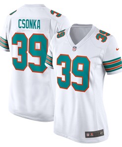 Larry Csonka Miami Dolphins Womens Retired Player Jersey - White Nfl