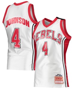 Larry Johnson Unlv Rebels Mitchell & Ness 1989-90 Authentic Throwback Jersey - White Ncaa