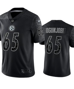 Larry Ogunjobi 65 Pittsburgh Steelers Black Reflective Limited Jersey - Men