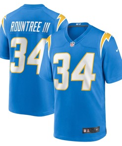 Larry Rountree III 34 Los Angeles Chargers Player Game Jersey - Powder Blue