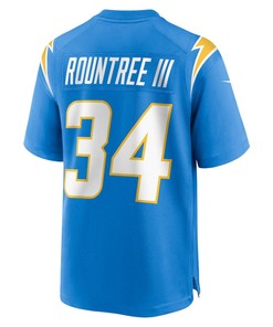 Larry Rountree III 34 Los Angeles Chargers Player Game Jersey - Powder Blue