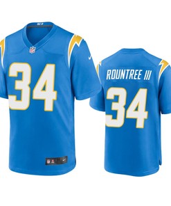 Larry Rountree III Los Angeles Chargers 34 Powder Blue Game Jersey