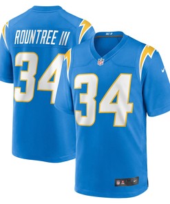 Larry Rountree Iii Los Angeles Chargers Player Game Jersey - Powder Blue Nfl