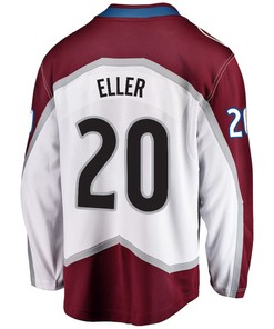Lars Eller 20 Colorado Avalanche Stanley Cup 2023 Playoffs Patch Away Breakaway Men Jersey - White