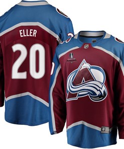 Lars Eller 20 Colorado Avalanche Stanley Cup 2023 Playoffs Patch Home Breakaway Men Jersey - Burgundy