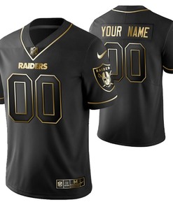 Las Vegas Raiders 2021 Nfl Golden Brandedition Black Jersey Gift With Custom Name Number For Raiders Fans