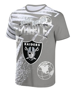 Las Vegas Raiders All Over Print T-Shirt - Gray