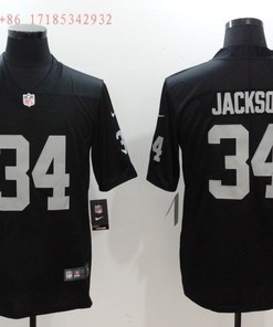 Las Vegas Raiders Bo Jackson #34 Nfl Black Jersey Jersey