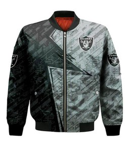 Las Vegas Raiders Bomber Abstract Pattern Sport- NFL