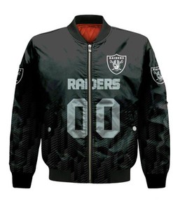 Las Vegas Raiders Bomber Jacket Logo Sport Ombre  - NFL