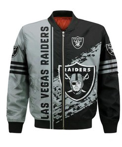 Las Vegas Raiders Bomber Jacket Quarter Style - NFL