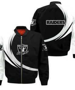 Las Vegas Raiders Bomber Jacket graphic curve
