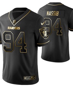 Las Vegas Raiders Carl Nassib 94 2021 Nfl Golden Brandedition Black Jersey Gift For Raiders Fans