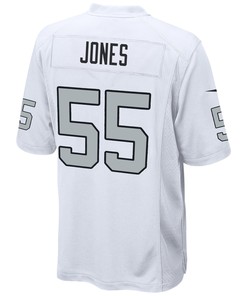 Las Vegas Raiders Chandler Jones 55 Alternate Game Jersey - White Jersey