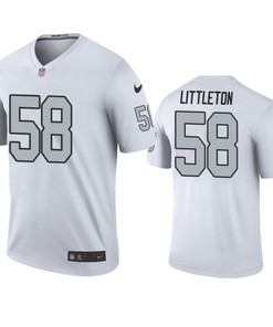 Las Vegas Raiders Cory Littleton White Color Rush Legend Jersey