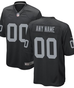 Las Vegas Raiders Custom Game Jersey - Black Custom Jerseys Nfl
